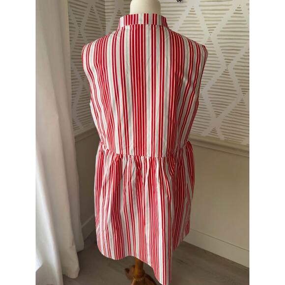 Shop the Mint Women’s Large Believe In Yourself Red Striped Babydoll Dress - Picture 7 of 9